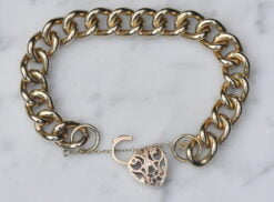 Heavy Yellow Gold Ladies Curb Bracelet
