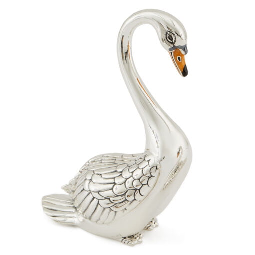 Saturno Silver and Enamel Swan Figurines - Image 3