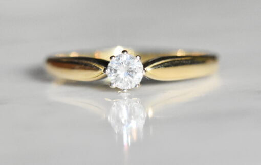 Modern Diamond Single Stone Ring