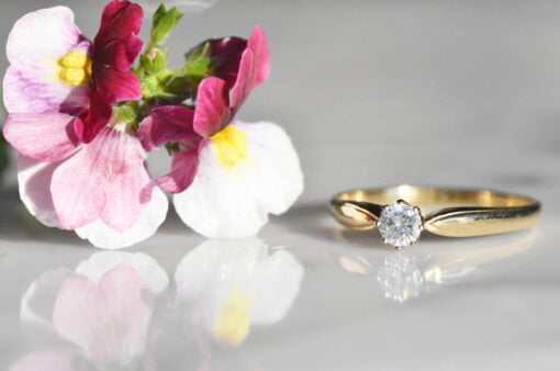 Modern Diamond Single Stone Ring - Image 2