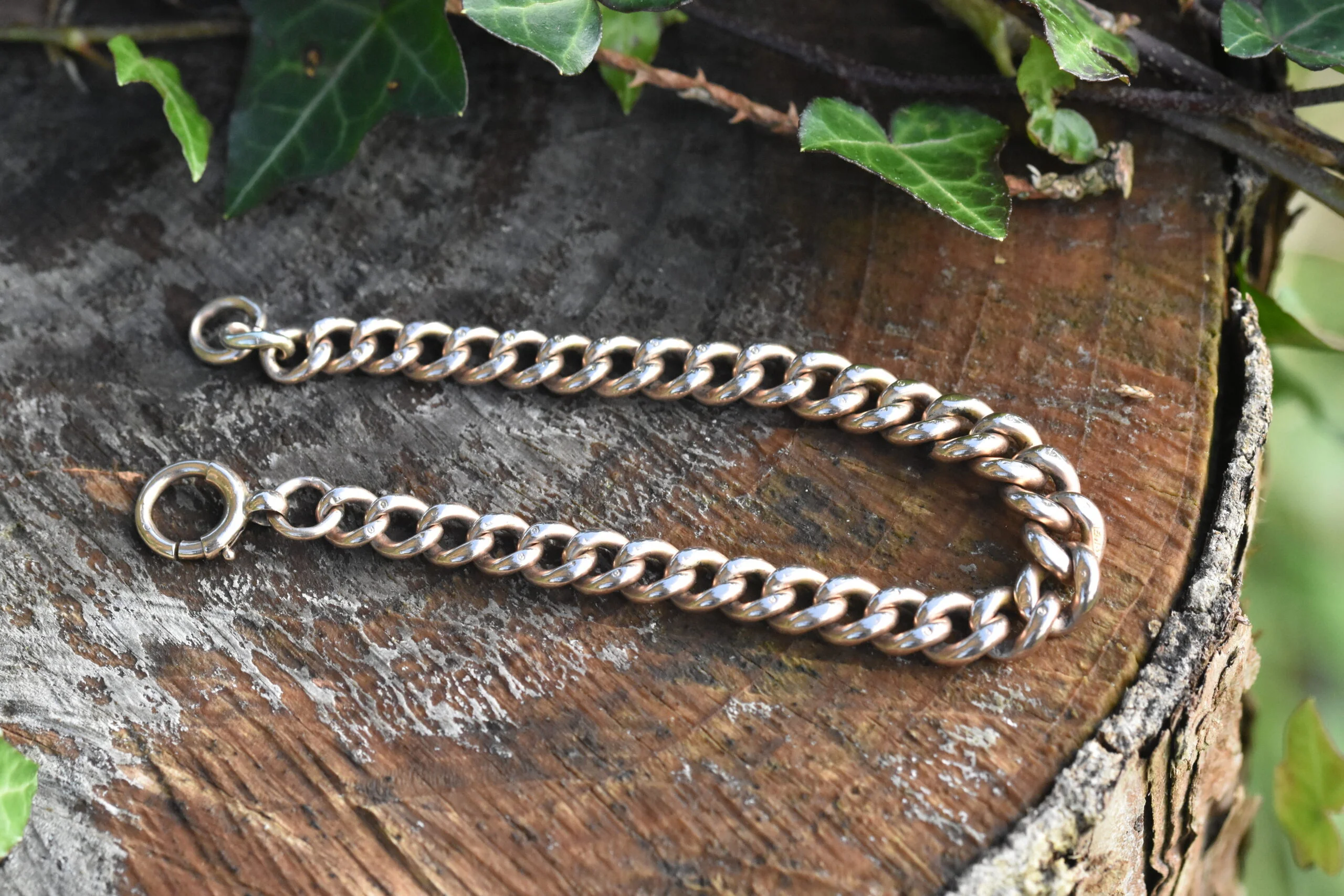 Graduating Rose Gold Curb Bracelet - Image 2