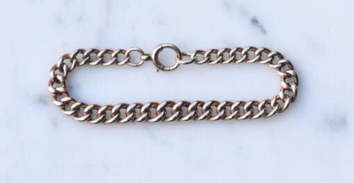 Graduating Rose Gold Curb Bracelet - Image 3