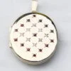 Diamond and Ruby Set Oval Gold Locket