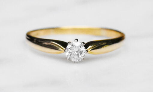 Modern Diamond Single Stone Ring - Image 4