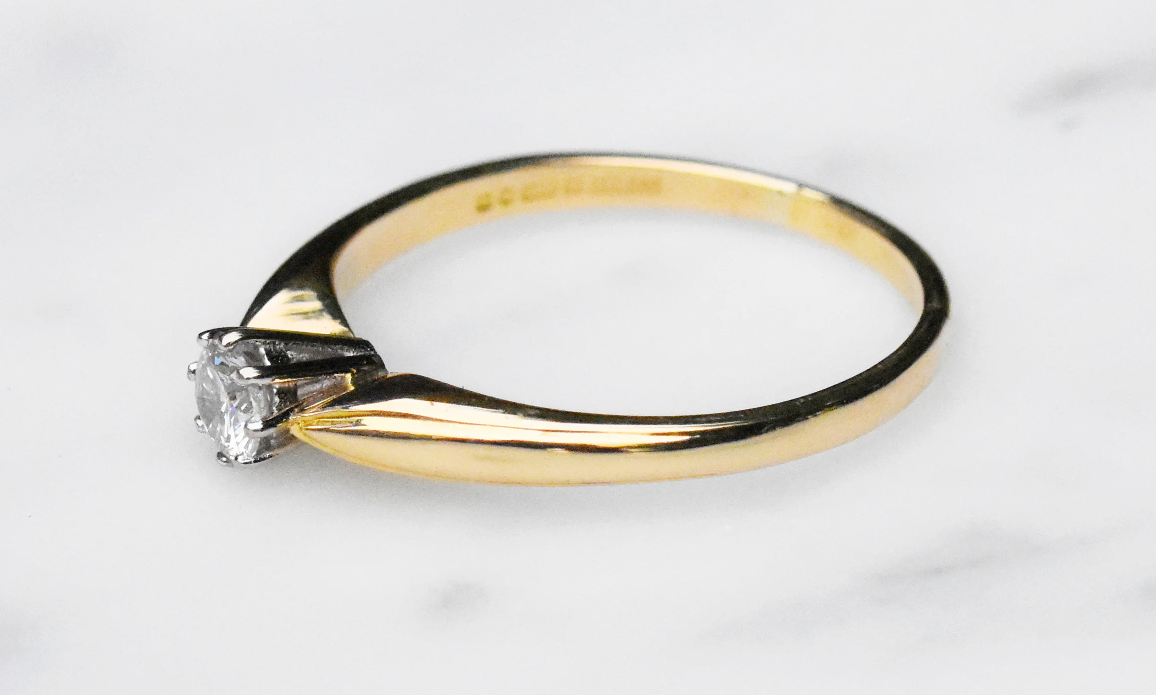 Modern Diamond Single Stone Ring - Image 5