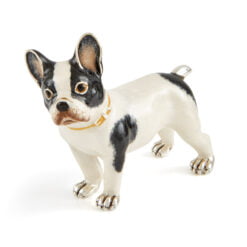 Saturno Sterling Silver with Enamel French Bulldog Figurine
