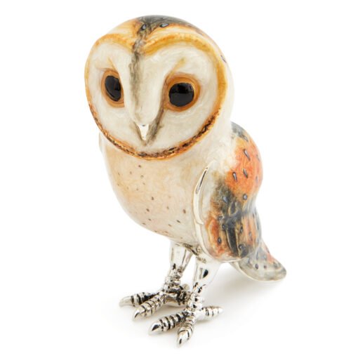Saturno Silver and Enamel Barn Owl Figurine - Image 2