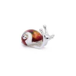 Saturno Silver Miniature Snail Figurine