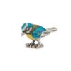 Saturno Sterling Silver with Enamel Blue Tit Miniature Figurine
