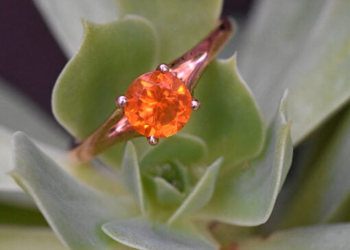 Classic Fire Opal Single Stone Ring - Image 5