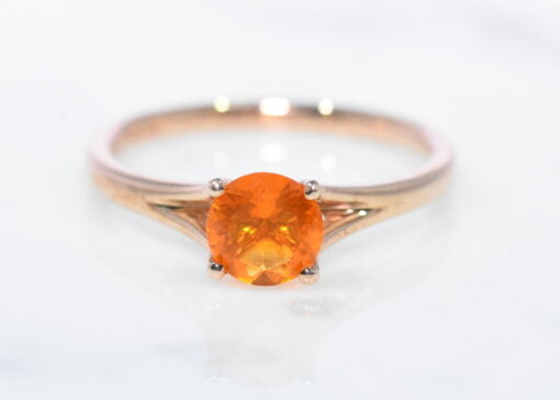 Classic Fire Opal Single Stone Ring