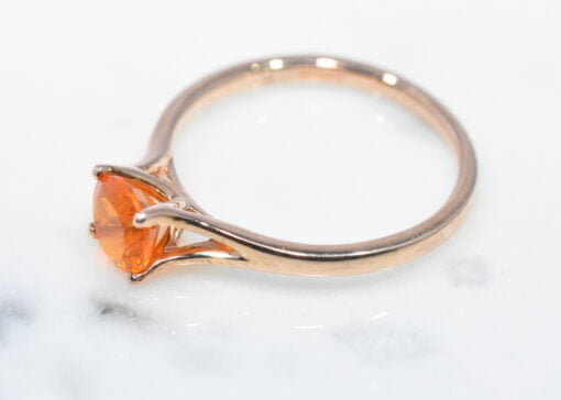 Classic Fire Opal Single Stone Ring - Image 4
