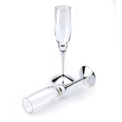 Sterling Silver and Crystal Champagne Flutes from Francis Howard