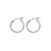 Sterling Silver 12mm Round Hoop Earrings