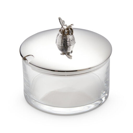 Sterling Silver & Glass Honey Jar - Francis Howard