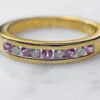 pink sapphire and diamond eternity ring