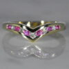 pink sapphire diamond wishbone ring