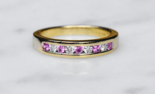Pink Sapphire And Diamond Eternity Ring - Image 6