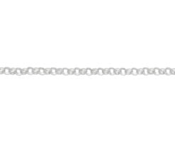 Curteis Sterling Silver Round Belcher 1 Pendant Chain