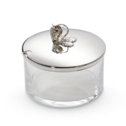 sterling silver and glass strawberry jar by francis howard