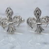 silver fleur de lis cufflinks
