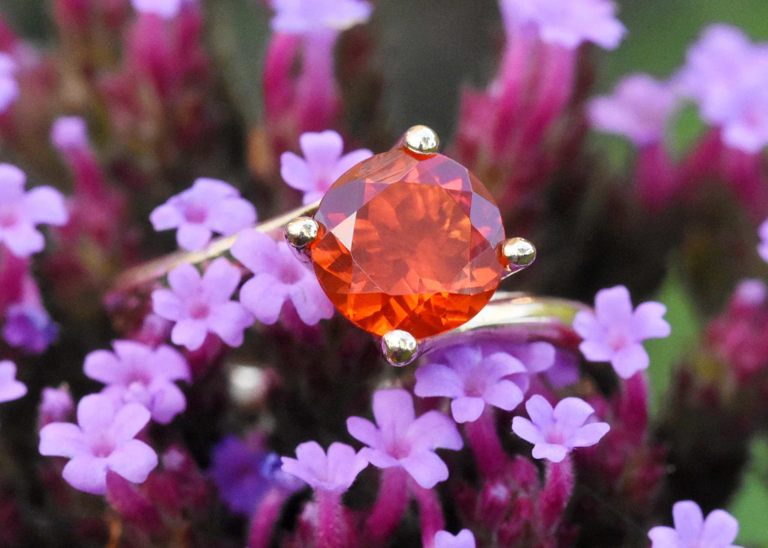 Single Stone Cross Over Fire Opal Ring - Image 4