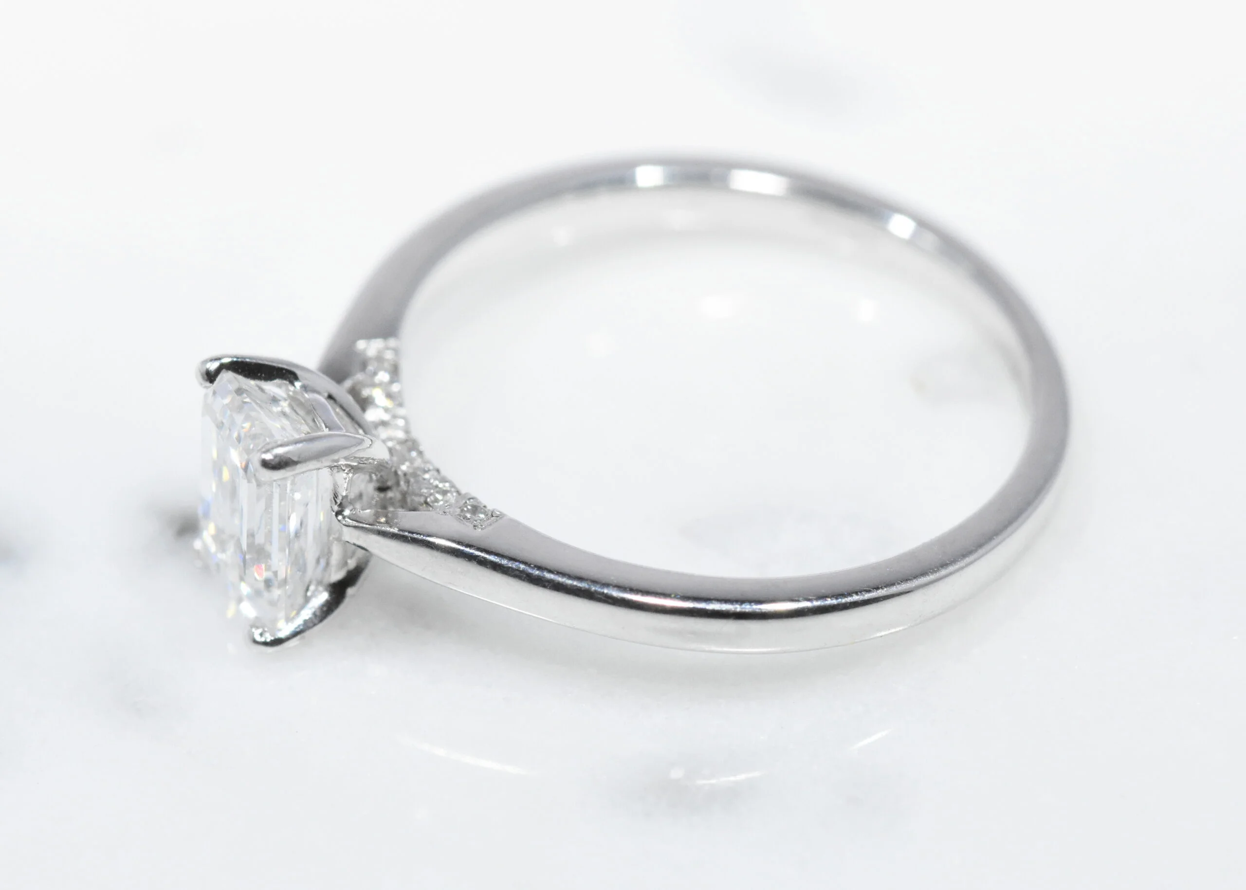 Emerald Cut Lab Diamond Ring - Image 2