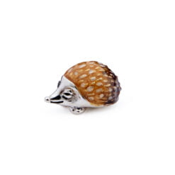 saturno silver and enamel hedgehog figurine