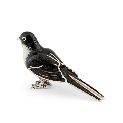 Saturno Silver and Enamel Swallow Figurines - Image 4