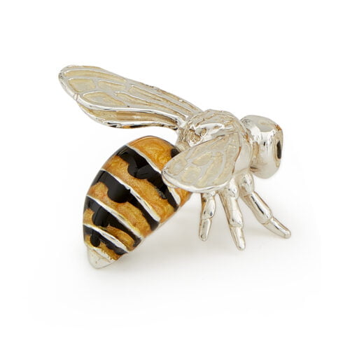 Saturno Silver with Enamel Honey Bee Figurine - Image 4