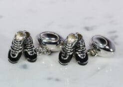 sterling silver rugby cufflinks