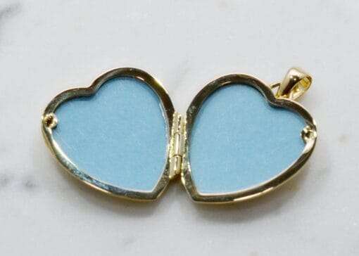 9ct Yellow Gold and Diamond Set Heart Locket - Image 2