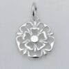 sterling silver tudor rose pendant