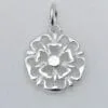 sterling silver tudor rose pendant