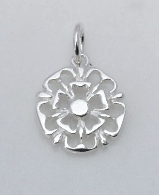 sterling silver tudor rose pendant