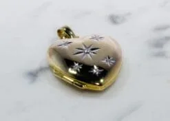9ct yellow gold heart pendant