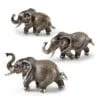 saturno silver elephant figurines