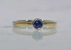 yellow gold sapphire ring