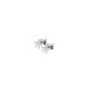 Sterling Silver Flat Star Stud Earrings