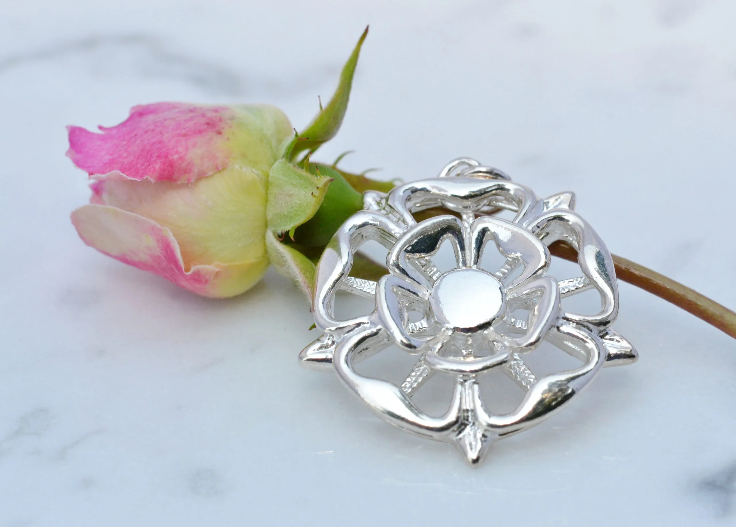 large tudor rose pendant