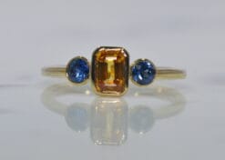 three stone sapphire ring