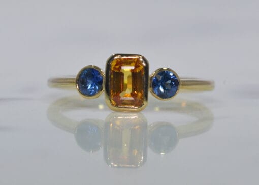 three stone sapphire ring