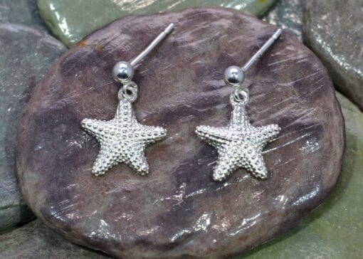 Sterling Silver Starfish Drop Earrings - Image 2
