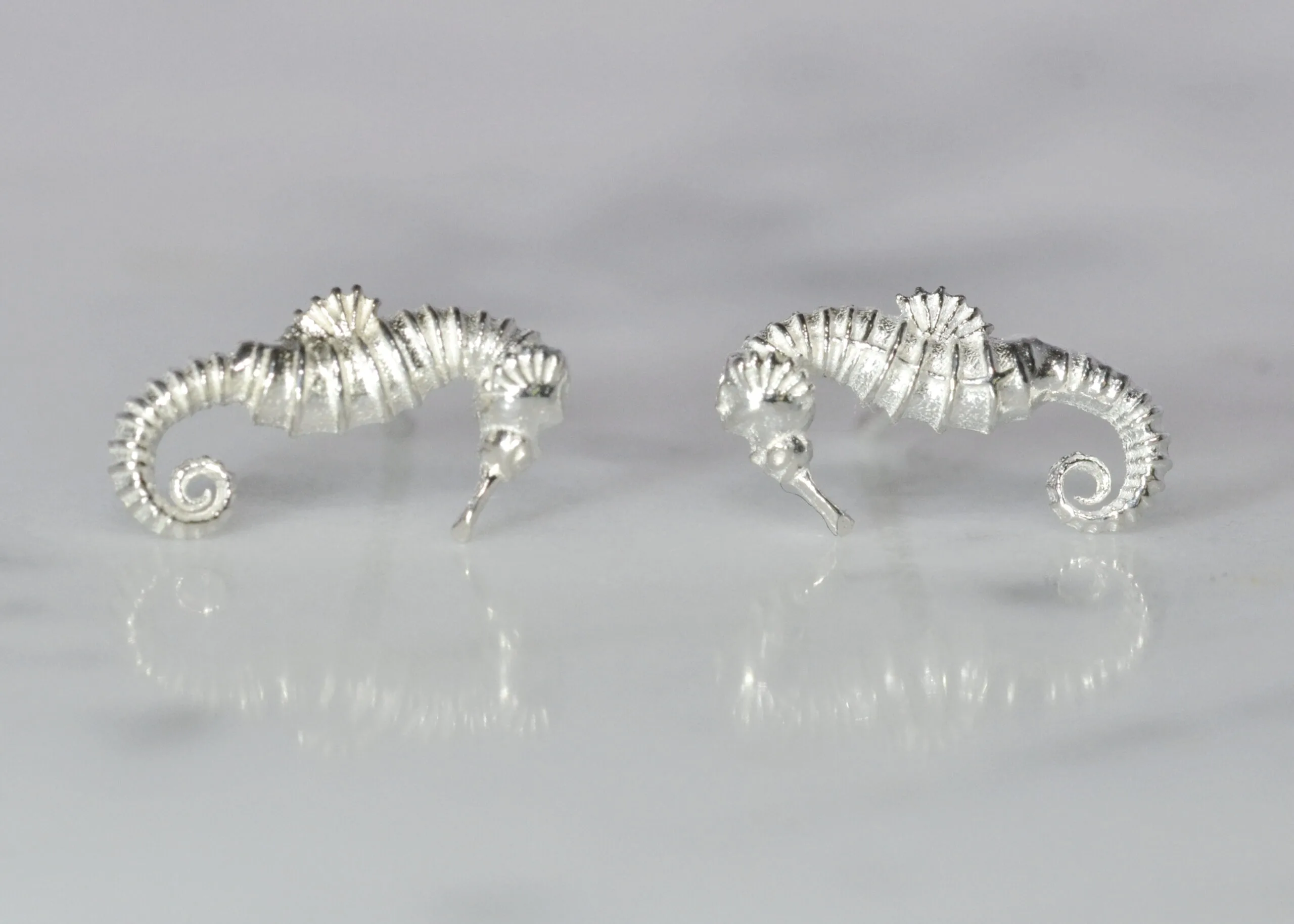 seahorse stud earrings