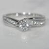 18ct white gold diamond twist ring