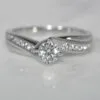 18ct white gold diamond twist ring