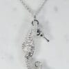 Sterling Silver Large Seahorse Pendant