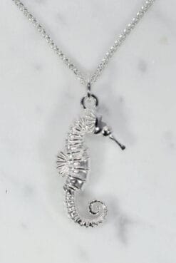 Sterling Silver Large Seahorse Pendant
