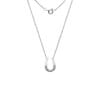 sterling silver and cubic zirconia horseshoe pendant