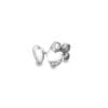 sterling silver heart stud earrings with cubic zirconia